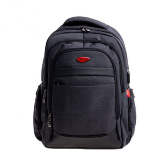 Ghiozdan Adolescenti cu Sectiune pentru Laptop Daco, Dimensiuni 46x33x17 cm, Bretele cu Burete Reglabile, Material Poliester, Culoare Albastru Inchis