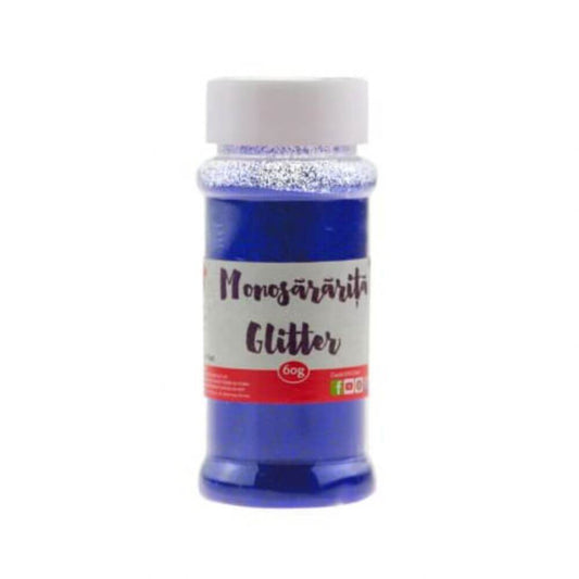 Pudra Glitter Monosararita DACO, 60 g, Culoare Albastra, Pudra Glitter Albastra, Pudra Monosararita, Pudra Glitter Monosararita, Sclipici Albastru, Sclipici Pulbere Albastru, Pulbere Albastru Glitter, Sclipici Colorat Pentru Craft, Glitter