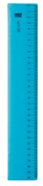 Rigla Flexibila Din Plastic, 30cm, Alco - Albastru Transparent