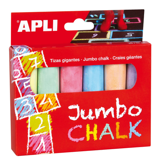 Creta Jumbo, colorata, 6 culori