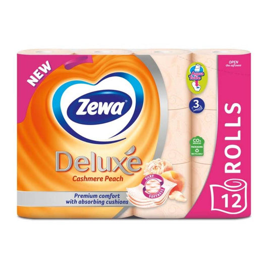 Hartie Igienica Zewa Deluxe Cashmere Peach, 3 Straturi, 12 Buc