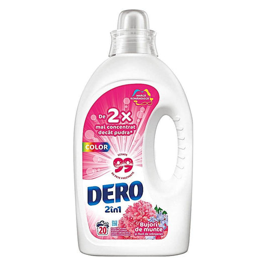 Detergent Lichid 2 in 1 Dero Bujor de Munte, 1 L