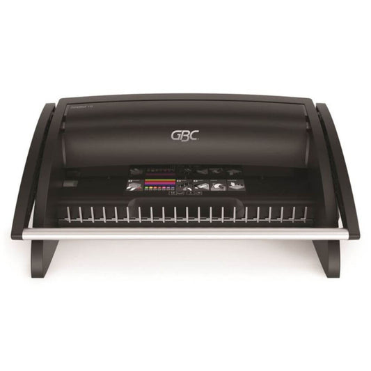 Aparat de Indosariat GBC CombBind C110, Capacitate 195 Coli, Perforare 12 Coli, 38x13x9.8 cm, Greutate 2.633 Kg, Aparat de Legat cu Inele de Plastic, Masina Indosariere, Aparat de Spiralat, Aparat de Indosariat cu Inele de Plastic, Aparatura Birou