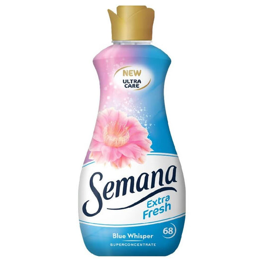 Balsam Rufe SEMANA Blue Whisper Extra Fresh, 1.7 L, 68 Spalari, Parfum de Trandafiri, Balsam Semana pentru Rufe, Balsam de Rufe cu Miros Trandafiri, Balsam de Rufe Superconcentrat, Detergent si Balsam de Rufe