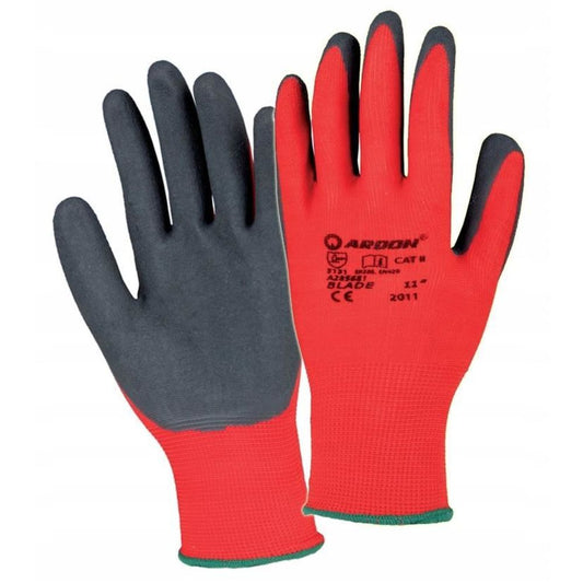 Manusi Protectie Sentosa Blade M5, Marimea XL, Poliester, Manusi Protectia Muncii, Manusi de Protectie din Poliester, Manusi Protectie pentru Maini, Manusi din Poliester Blade, Manusi Rosii de Protectie