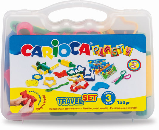 Kit 6 Culori X 50gr Plastilina + 10 Forme Modelaj + Accesorii, Carioca Plasty