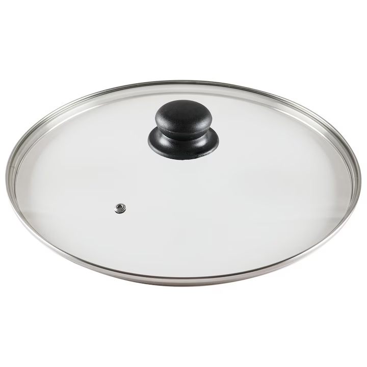 Capac din Sticla Termorezistenta pentru Acoperit Oale si Tigai, Diametru 18 cm, Maner din Plastic
