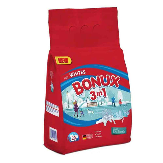 Detergent Automat Bonux 3 in 1 Ice Fresh, 20 Spalari, 2 Kg