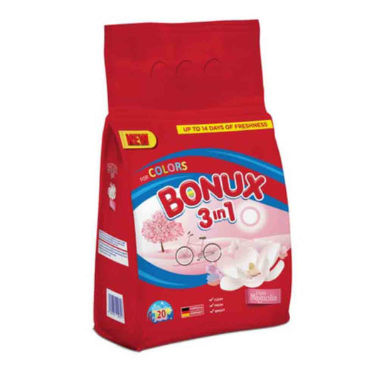 Detergent Automat Bonux 3 in 1 Pure Magnolia, 20 Spalari, 2 Kg