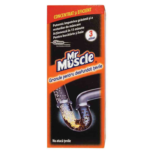 Granule Desfundare Tevi Mr. Muscle, 250 g