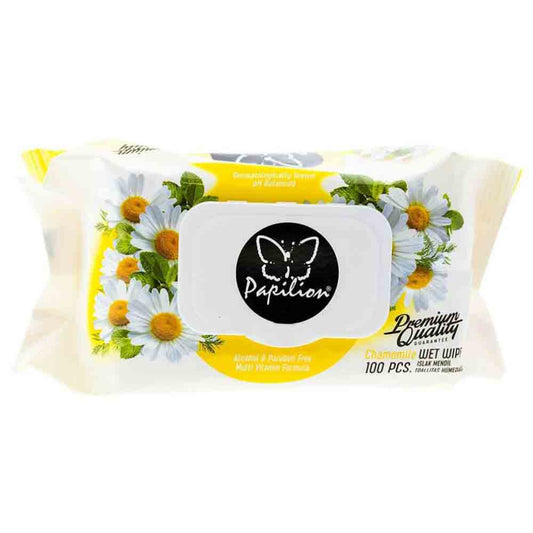 Servetele Umede cu Capac Papilion Chamomile, 100 Buc/Pachet