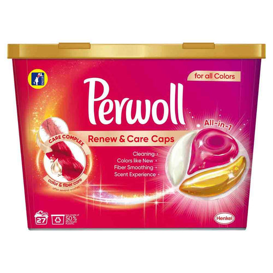 Detergent Capsule Perwoll Renew &amp; Care, Color, 27 Spalari