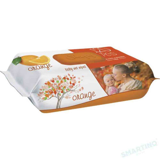 Servetele Umede cu Capac Sleepy Orange, 120 Buc/Pachet