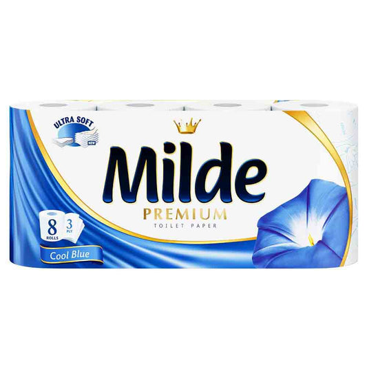 Hartie Igienica Milde Cool Blue, 3 Straturi, 8 Role/Bax