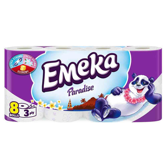Hartie Igienica Emeka Paradise, 3 Straturi, 8 Role/Bax