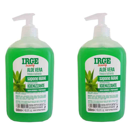 Set 2 Buc, Sapun Lichid Irge Beauty cu Extract de Aloe Vera, 1 + 1 x 500 ml