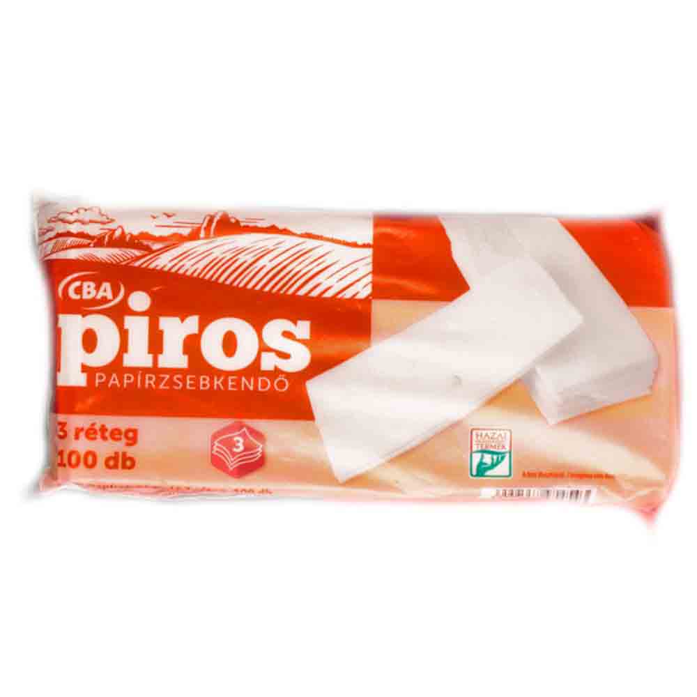 Servetele Batiste Hartie Cba Piros, 3 Straturi 100 Buc/Pachet