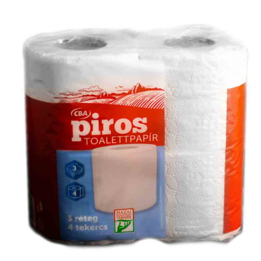 Hartie Igienica Cba Piros Musetel, 3 Straturi, 4 Role/Bax