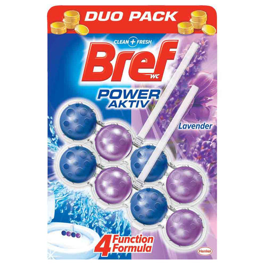 Odorizant Toaleta Bref Power Aktiv Lavanda, 2 x 50 g