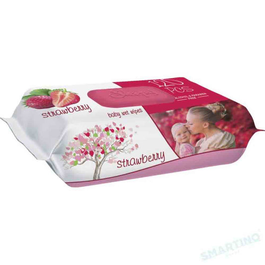 Servetele Umede cu Capac Sleepy Strawberry, 120 Buc/Pachet