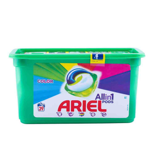 Detergent de Rufe Capsule Ariel, All in One PODS Color, 39 Spalari