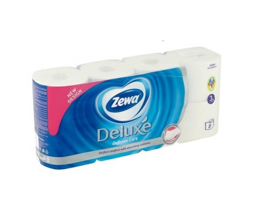 Hartie Igienica Zewa Deluxe Delicate Care, 3 Straturi, 8 Role/Bax