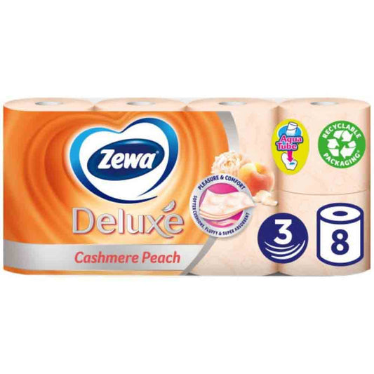 Hartie Igienica Zewa Deluxe Peach, 3 Straturi, 8 Role/Bax