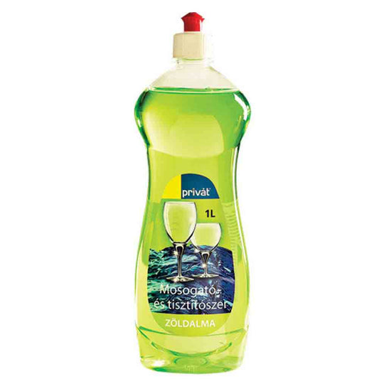 Detergent de Spalat Vase Privat Green Apple, Mere Verzi, 1 L