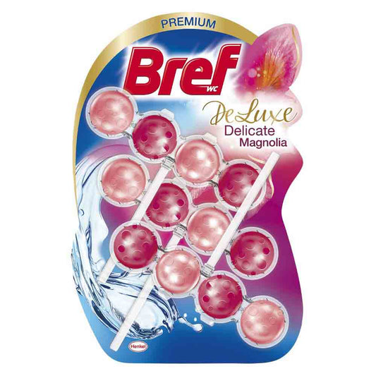 Odorizant Toaleta Bref DeLuxe Magnolia, 3 x 50 g