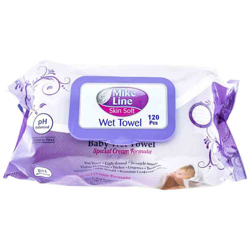 Servetele Umede cu Capac Mike Line Purple, 120 Buc/Pachet