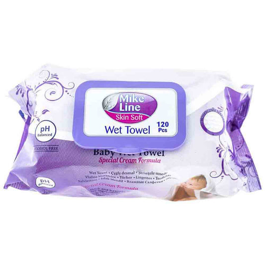 Servetele Umede cu Capac Mike Line Purple, 120 Buc/Pachet