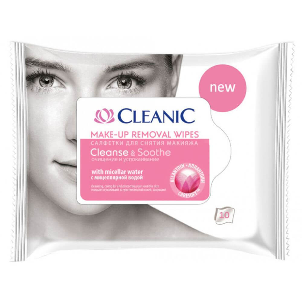 Servetele Umede Demachiante CLEANIC, 10 Buc/Set, Servetele Umede, Servetele Delicate, Servetele Umede pentru Curatare, Servetele Umede pentru Hidratatre, Servetele Makeup, Servetele Demachiante