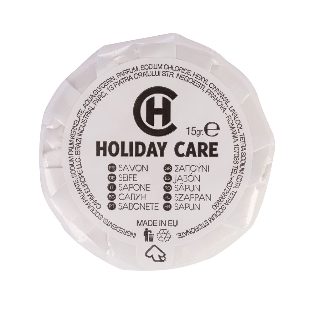 Sapun plisetat 15 gr Holiday Care, contine ceai verde, design minimalist, 25 bucati/set