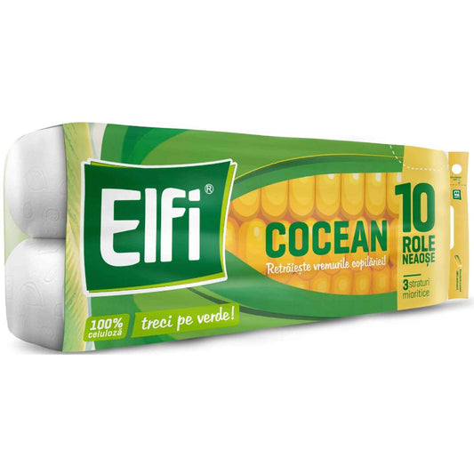 Hartie Igienica Elfi Family Cocean, 3 Straturi, 8 Role/Bax