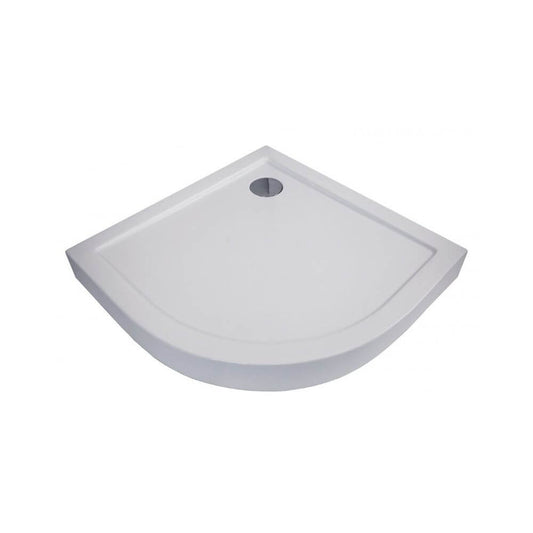 Cadita Dus Semirotunda Kolo First, 900x900x165 mm, Material Acrilic Alb, Cada pentru Dus 90x90x16.5 cm, Cadita pentru Dus, Cadite Semirotunde pentru Dus, Cadita Semirotunda pentru Cabina de Dus, Cadite pentru Cabinele de Dus
