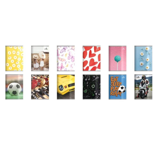 Set 10 Caiete A5 Veline ECADA, 48 File, 60 g/mÂ², Coperta Policroma, Caiet Velin, Caiete Foi Albe, Caiet Foi Albe, Caiete Mici, Caiete Foi Veline A5, Caiete Foi Albe Mici, Caiet cu Foi Veline