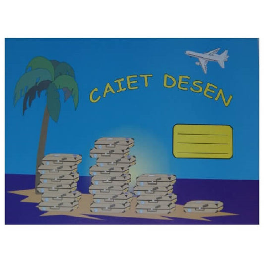 Caiet pentru Desen Albe Format A4, 24 File, 100 g/mpÂ² - Arte Plastice