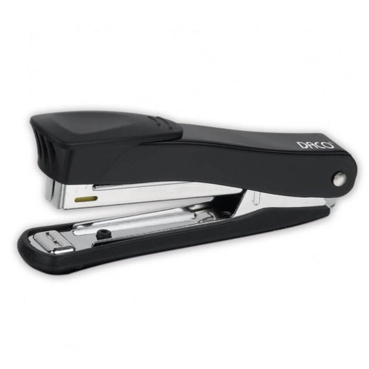 Capsator DACO Numarul 10, 12 Coli, Corp Metalic Negru, Capsatoare Metalice Manuale, Capsator Manual de Hartie, Capsatoare Metalice DACO pentru Birou, Capsatoare 12 Coli, Capsatoare pentru Hartie, Capsator pentru Birou