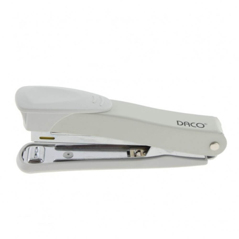 Capsator DACO Numarul 10, 12 Coli, Corp Metalic Alb, Capsatoare Metalice Manuale, Capsator Manual de Hartie, Capsatoare Metalice DACO pentru Birou, Capsatoare 12 Coli, Capsatoare pentru Hartie, Capsator pentru Birou