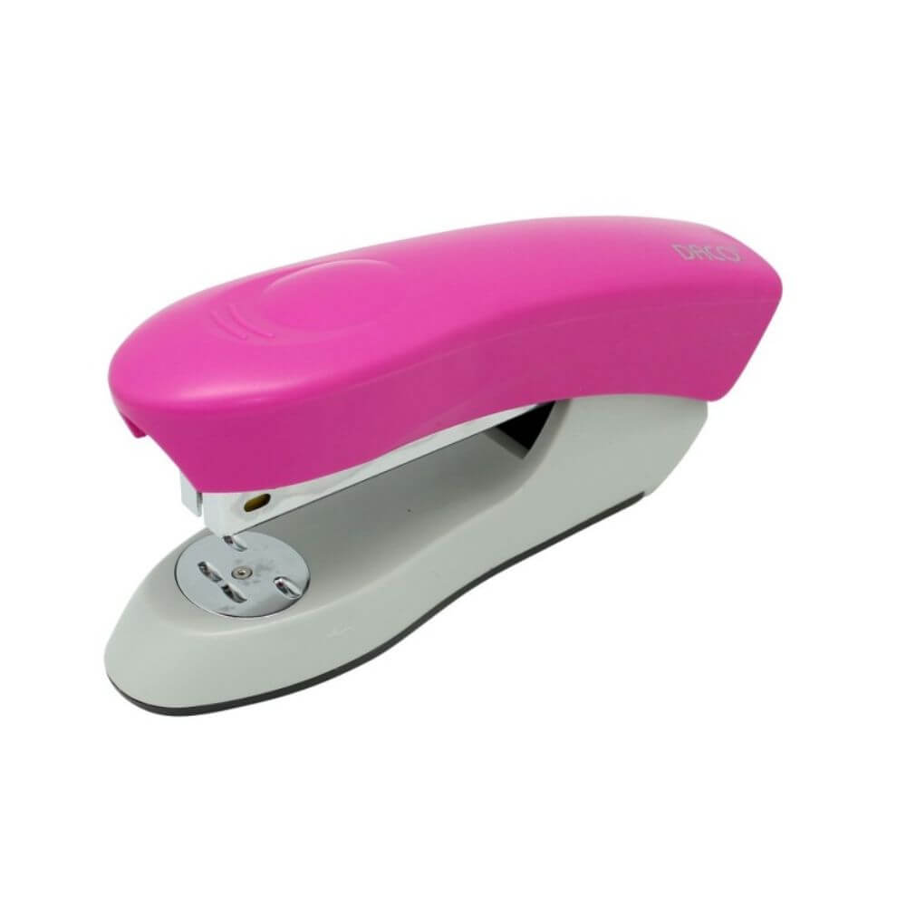 Capsator DACO Fancy, 16 Coli, Capse 24/6, Corp Plastic Roz, Capsatoare Metalice Manuale, Capsator Manual de Hartie, Capsatoare Metalice DACO pentru Birou, Capsatoare 16 Coli, Capsatoare pentru Hartie, Capsator pentru Birou