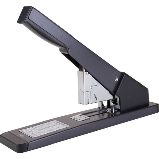Capsator Industrial Deli Heavy Duty, 210 Coli, Capse 23/6 si 23/23, Corp Metalic Negru, Capsator Profesional, Capsatoare Manuale Industriale, Capsator Manual de Hartie, Capsatoare Metalice Deli Heavy Duty, Capsatoare 210 Coli, Capsatoare Profesionale Deli
