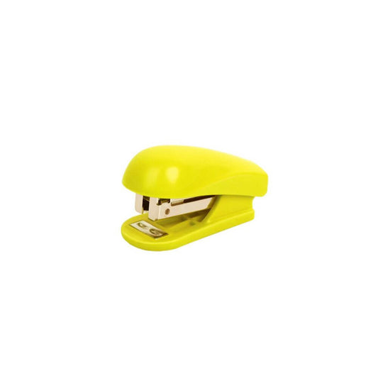 Capsator Metalic FORPUS Mini, 12 Coli, cu Capse 24/6, Galben, Mini Capsatoare, Mini Capsator, Capsatoare Metalice Manuale, Capsator Manual de Hartie, Capsatoare Metalice pentru Birou, Capsatoare pentru Hartie, Capsatoare 12 Coli, Capsator pentru Birou