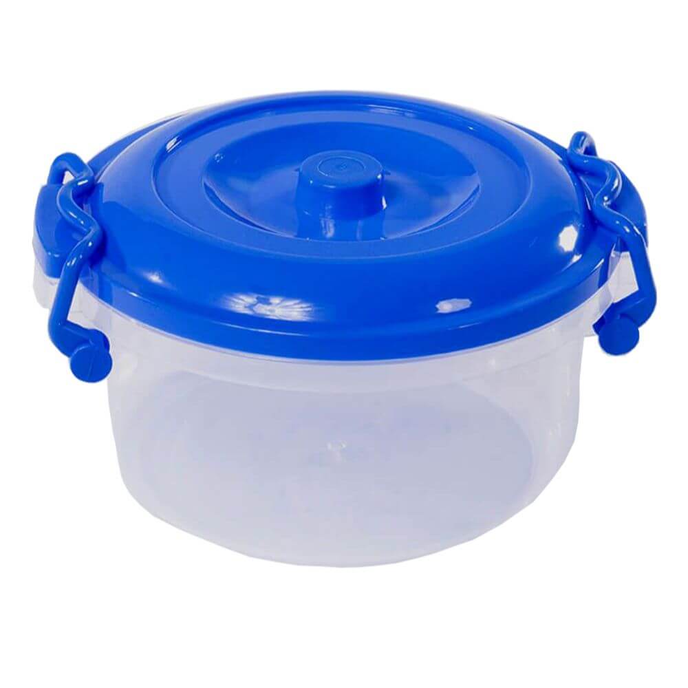 Cutie Alimente Rotunda cu Maner, Capacitate 3.5 L, Dimensiune 24x13 cm, Culoare Recipient Incolor
