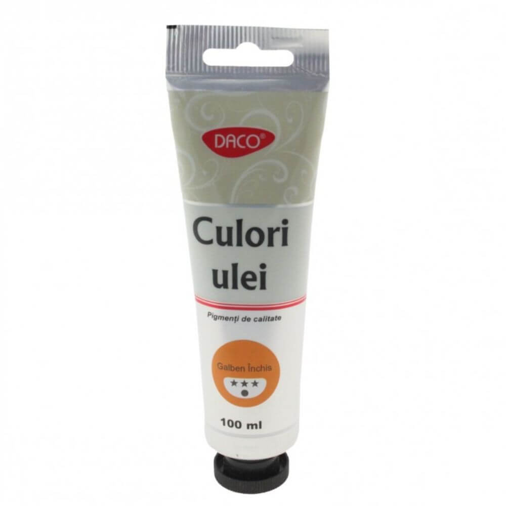 Vopsea Ulei Galben Inchis DACO, 100 ml, Culoare Ulei, Vopsele Ulei, Acuarele, Culori Ulei, Vopsea Ulei, Culori pentru Pictura, Culori Ulei Galben Inchis, Vopsele Ulei Galben Inchis, Culori de Ulei