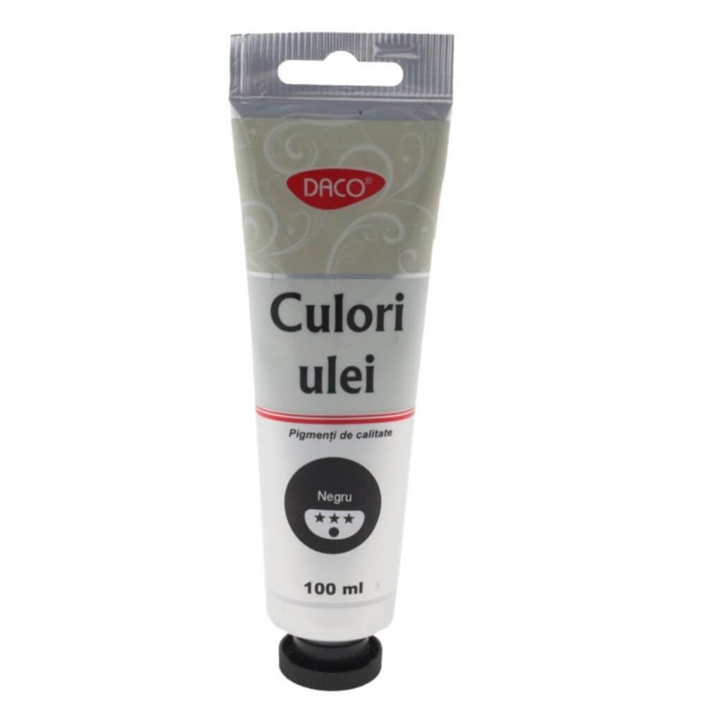 Vopsea Ulei Negru DACO, 100 ml, Culoare Ulei, Vopsele Ulei, Acuarele, Culori Ulei, Vopsea Ulei, Culori pentru Pictura, Culori Ulei Negru, Vopsele Ulei Negru, Culori de Ulei