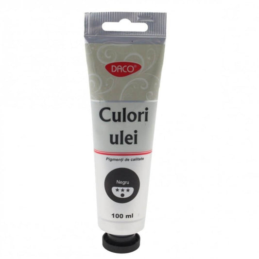Vopsea Ulei Negru DACO, 100 ml, Culoare Ulei, Vopsele Ulei, Acuarele, Culori Ulei, Vopsea Ulei, Culori pentru Pictura, Culori Ulei Negru, Vopsele Ulei Negru, Culori de Ulei