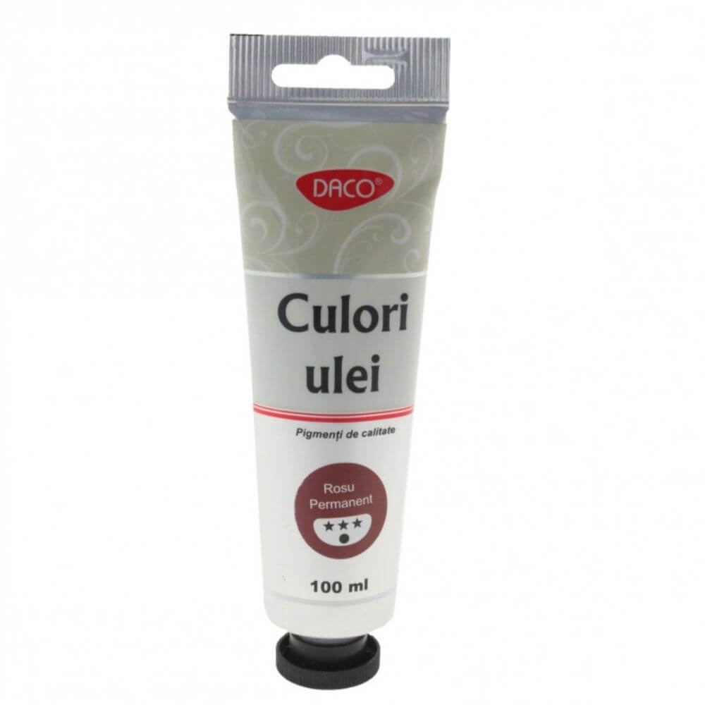 Vopsea Ulei Rosu Permanent DACO, 100 ml, Culoare Ulei, Vopsele Ulei, Acuarele, Culori Ulei, Vopsea Ulei, Culori pentru Pictura, Culori Ulei Rosu Permanent, Vopsele Ulei Rosu Permanent, Culori de Ulei