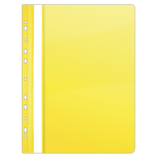Dosar Plastic Pvc, Cu Sina Si Multiperforatii, 10 Buc/set, Donau - Galben