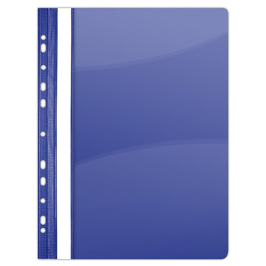 Dosar Plastic Pvc, Cu Sina Si Multiperforatii, 10 Buc/set, Donau - Bleumarin