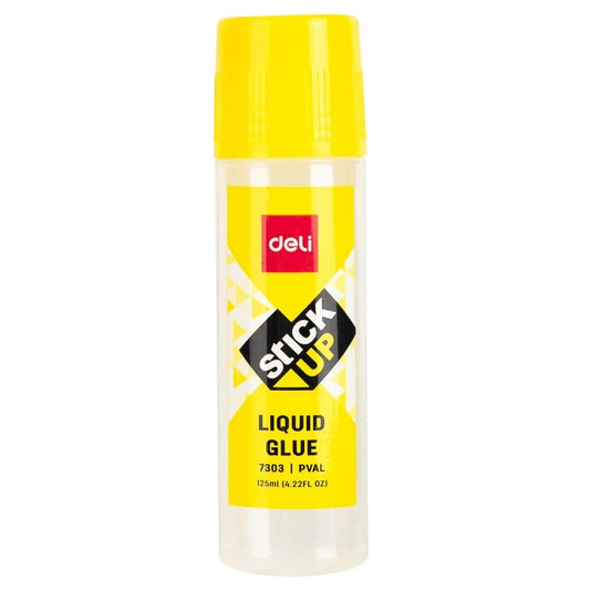Lipici Deli Lichid 125 ml, Lipici Lichid Lavabil, Lipici cu Uscare Rapida, Lipici pentru Uz Scolar, Lipici Scoala, Lipici Lichid Mic, Lipici Stick Lichid, Lipici pentru Craft, Lipici Lichid cu Uscare Rapida